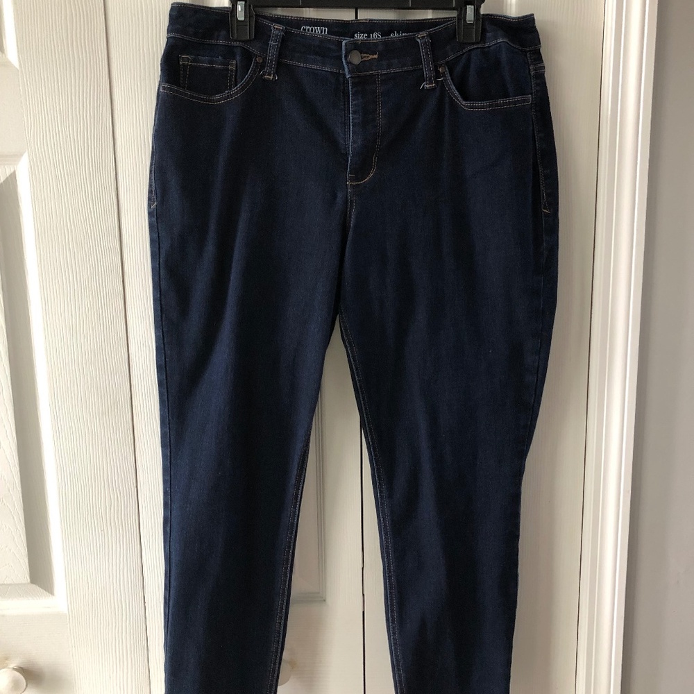 Womens' Jeans by Crown & Ivy, 16S, Ankle, VGUC
